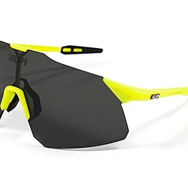 Imagem de Óculos Esportivo HUPI Ciclismo com Proteção UV Angliru Amarelo Neon/Preto Lente Preto, Cor: Amarelo Neon/Preto