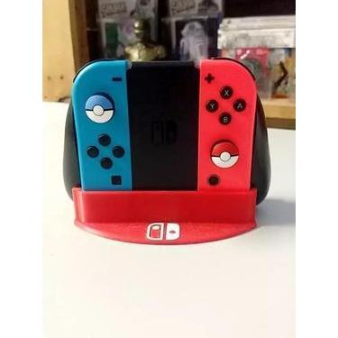 Imagem de Suporte Controle Nintendo Switch Joy-Con - De encaixe - 3DMIX, VERMELH