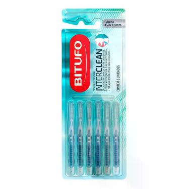 Imagem de Escova Dental Interdental Cilíndrica 2,5 a 4mm BITUFO 6 Unidades