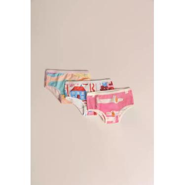 Imagem de Kit Calcinha Infantil Estampada Sortida - Bugbee -, 8 Anos