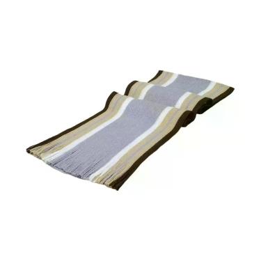 Imagem de Cachecol Longo Masculino De Cashmere Macio Com Listras Para O Inverno,