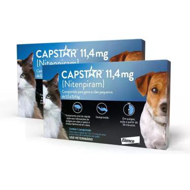 Imagem de KIT 2 COMPRIMIDOS Capstar 11,4mg Gatos E Cães De 1,0 A 11,4kg - ELANCO