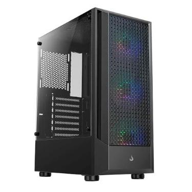 Imagem de Gabinete Gamer Rise Mode Wave Black, Mid Tower, Lateral em Vidro Fumê, ARGB, ATX, 3 Cooler Fan ARGB, Preto - RM-WA-FB-ARGB