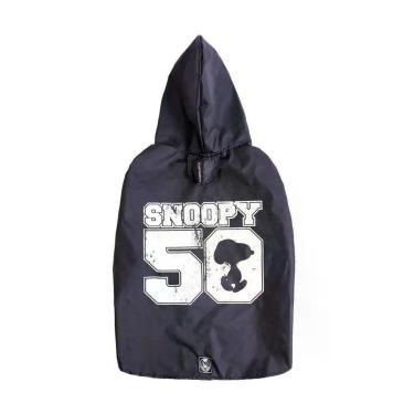 Imagem de Capa de Chuva Zooz Pets Snoopy Preta para Cães - Tamanho P