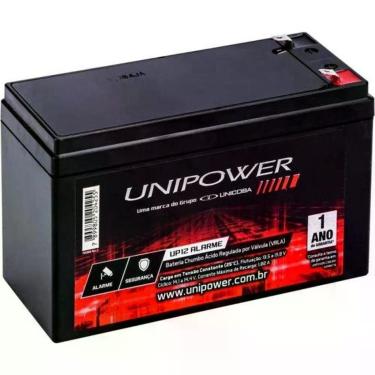 Imagem de Bateria Selada UP12 12V 4AH para Central de Alarme com Autonomia em Stand By de Mais de 20 Horas Unipower