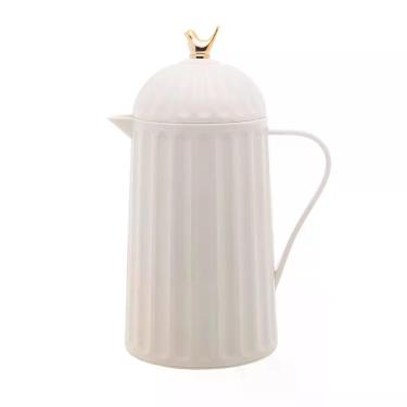 Imagem de Garrafa Térmica 600ml para café ou chá de plástico branca Bird Wolff -
