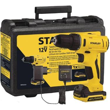 Imagem de Parafusadeira/Furadeira a Bateria 12V-2 Baterias-SCH121 S2k Stanley