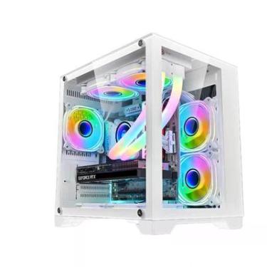 Imagem de Gabinete Gamer Matx Brazilpc Bpc 345, Com 4 Coolers, Branco