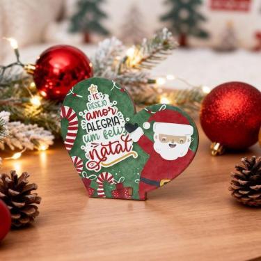 Imagem de Kit Coração MDF Natalino para Lembrancinhas - Dk Decor, Modelo 3, Kit 