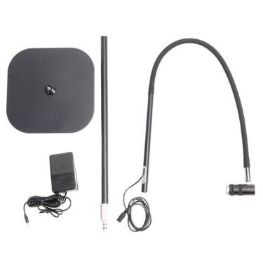 Imagem de Lâmpada de C ola de extensão de cílios de Vomeko, 5 brilho ajuste a altura da lâmpada flexível de cura de cílios LED flexível, com controle de pedal para o salão de beleza (Preto)