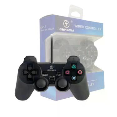 Imagem de Controle Gamer Ps3 - Com Fio - Wired Pc Computador