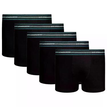 Imagem de Kit 5 Cuecas Boxer Infantil Lupo Box Criança Algodão Menino - Preto - 