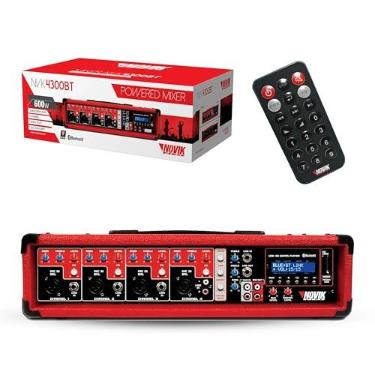 Imagem de MESA DE SOM AMPLIFICADA 4 CANAIS NVK 4300 BT
