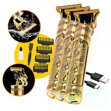 Imagem de Kit com 3 Máquinas De Acabamento Barbeadores Elétrico Recarregável Sem