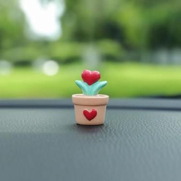 Imagem de Lindo vaso de flores para decoração de interiores de carro - para espelho retrovisor e painel de carro, decoração de anime para casa, jardim, escritório, ornamentos engraçados presentes