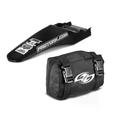 Imagem de Paralama traseiro mx2 + bag de ferramenta pro tork, PRETO, Único