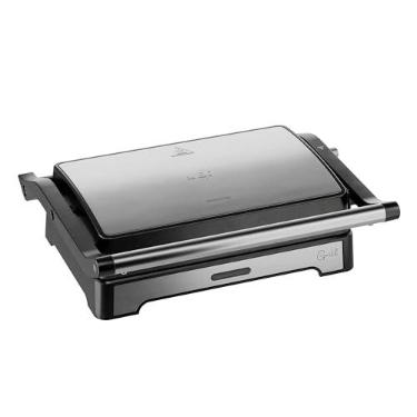 Imagem de WAP Sanduicheira Grill em Inox WS1000 2 em 1 com Abertura 180° e Coletor de Gordura Removível, Antiaderente 1000W 127V
