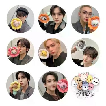 Imagem de Kit 9 Botons Stray Kids Kpop Broche Pin Personalizado 3,2cm SKZ Fanmad