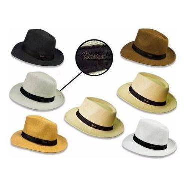 Imagem de Kit 10 Chapéu Moda Panamá Aba Larga Casual Praia Masculino - oem, 9-12