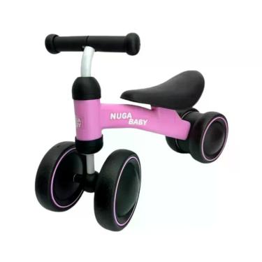 Imagem de Bicicleta de Equilíbrio Nuga Baby sem Pedal 4 Rodas Crianças a Partir de 12 Meses Rosa Unitoys