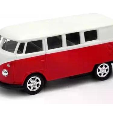 Imagem de Miniatura 1963 Volkswagen T1 Bus Kombi Vermelho 1/64 - California Mini