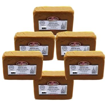 Imagem de Doce de leite puro tradicional tablete 450g vovo mario - kit 6 unidade