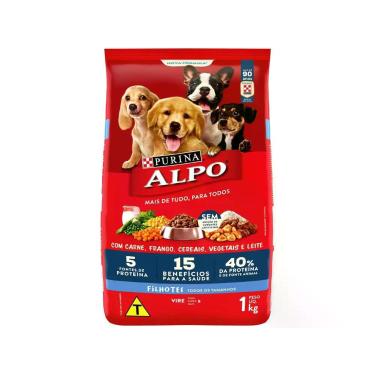 Imagem de Ração para Cachorro Purina Alpo Filhote - Carne Frango Cereais Vegetai