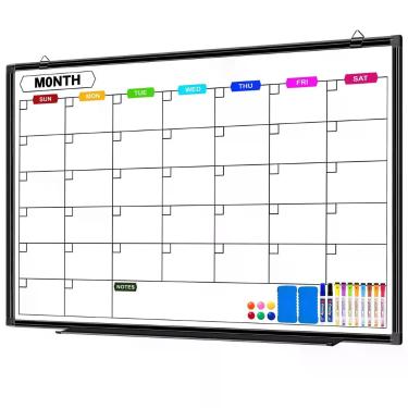 Imagem de Quadro Branco CALENBO 91x61cm Calendário Mensal Magnético