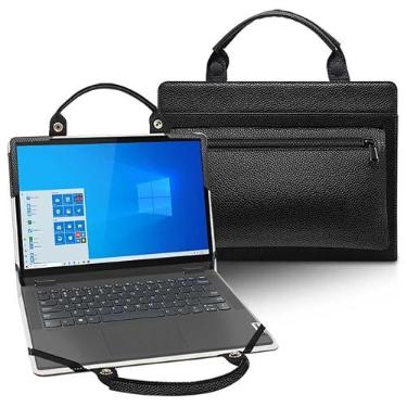 Imagem de Capa de laptop para Lenovo Yoga Slim 6i 14 Gen 8 com bolsa portátil com alça de bolsa, preta