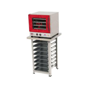 Imagem de Kit - Forno Turbo Elétrico Fast Oven Prp-004 220v Vermelho + Bancada M
