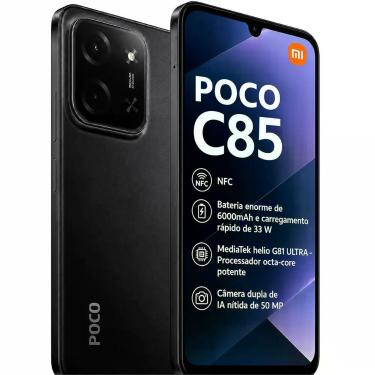 Imagem de Xiaomi POCO C85 NFC 120Hz 256GB 16GB Ramboost Câmera 50MP Tela 6.88 12