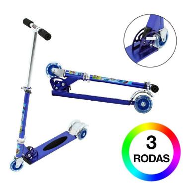 Imagem de Patinete Paw Patrol para Criança 3 Rodas Masculino Azul - DM Radical
