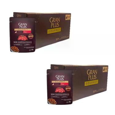 Imagem de Kit 2 Sachê Granplus Carne Gatos Adultos Caixa Com 18 Sachês - 85g
