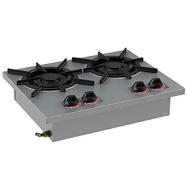 Imagem de Fogão 2 Bocas de Embutir Baixa Pressão 2 Qd 20x20 Inox Sl13011-i Itajobi