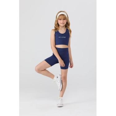 Imagem de Conjunto Infantil Feminino Esportivo Top e Shorts Biker - Vida Costeir