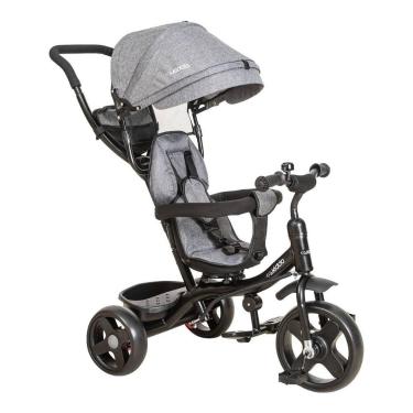 Imagem de Triciclo Infantil 2 Em 1 Giratório 360º Kiddo Cor Cinza