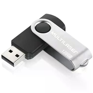 Imagem de Pen Drive USB TWIST 128GB Preto - Multilaser, 128GB