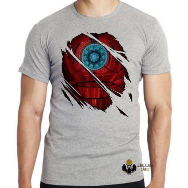 Imagem de Camiseta Homem de Ferro  reator armadura Blusa criança infantil juveni