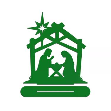 Imagem de Presépio 01 Com Base 18cmx20cm - Cria Arte Laser Verde