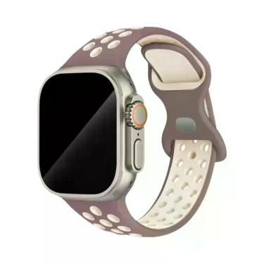 Imagem de Pulseira De Borracha Colorida Para Apple Watch Band 44mm 45mm 46mm 49m