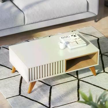 Imagem de Mesa De Centro Lujan Off White / Freijó