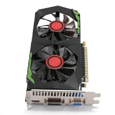 Imagem de GPU GDDR5 GTX750Ti de 4 GB, Placa Gráfica para Jogos de 128 Bits, Placa de Vídeo GPU Com Desempenho Estável, Interface HDMI DVI VGA para PC