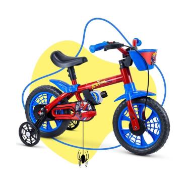 Imagem de Bicicleta Infantil Aro 12 Nathor Homem Aranha