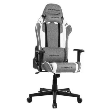 Imagem de Cadeira Gamer Prince Dxracer Giratória E Tecido Hidro Repelente Cinza E Preta - Lpf132gray