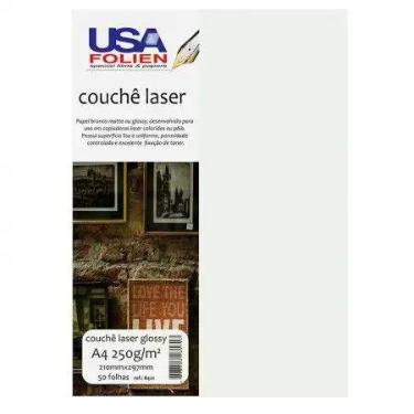 Imagem de Papel fotográfico couchê glossy A4 250g com 50 folhas 8421 - Usa Folie