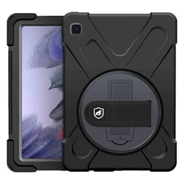 Imagem de Gshield Capa Case Capinha Phantom Anti-impacto com Suporte para Caneta e Alça 360º para Tablet Samsung (Preta, Galaxy Tab A7 Lite)
