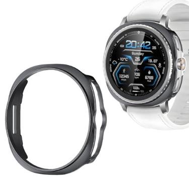 Imagem de Wugongyan Compatível com Samsung Galaxy Watch 8 Classic 46 mm capa protetora de PC rígido protetor de borda moldura para Galaxy Watch 8 Classic Accessories (cinza escuro, 46 mm)
