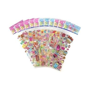 Imagem de Adesivos De PVC 3D De Unicórnio Kawaii Com Bolhas, 12 Folhas/Conjunto 