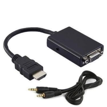 Imagem de Mini Adaptador Conversor Hdmi P/ Vga Transmite Áudio E Vídeo - DMK