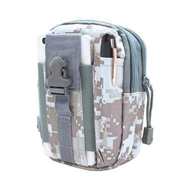 Imagem de Elonglin Masculina Bolsa de Cintura Porta Treco Celuler Carteira Pochete Tático Militar Cintura para Homens 3
